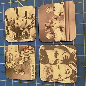 I Love Lucy Foam Coaster Set of 4 -  3.5" x 4"